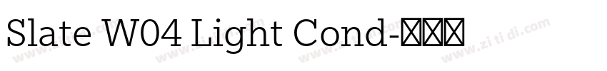 Slate W04 Light Cond字体转换